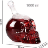 Licorera Calavera de vidrio 1L. - Imagen 6