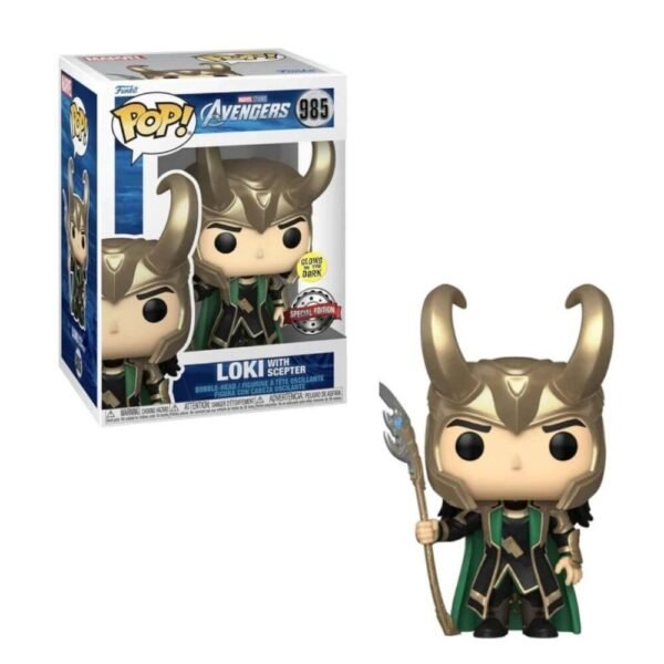 Funko Pop: AVENGERS - Loki With Scepter N° 985 Special Edition, GITD