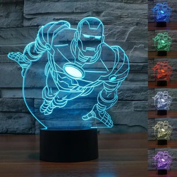 Lampara led 3d Marvel Iron Man volando