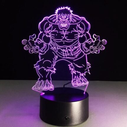 Lampara led 3d Marvel Hulk