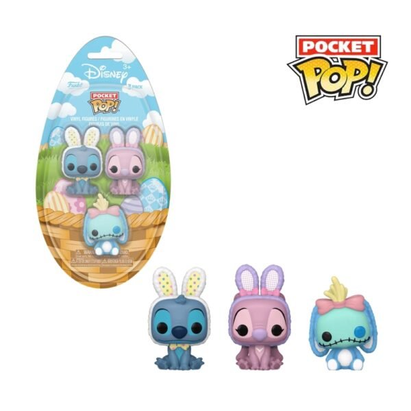 Funko Pocket: DISNEY - Stitch 3 pack (Angela, Stitch y Scrump)