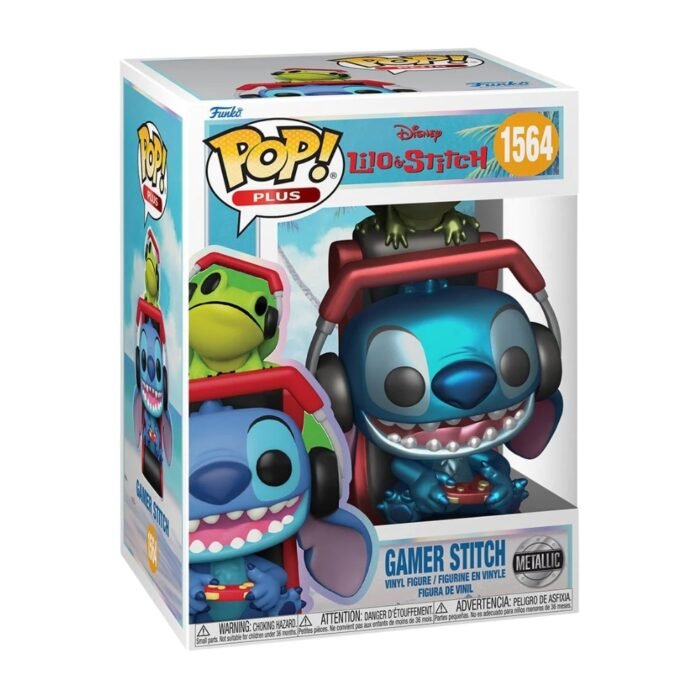 Funko Pop Plus: DISNEY LILO & STITCH - Gamer Stitch N 1564 Metallic v2