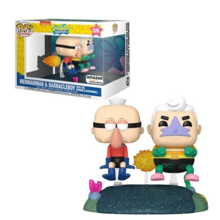 Funko Pop Rides: NICKELODEON - Bob Esponja Squarepants - Sirenoman y Chico percebe en coche invisible N 126 Amazon