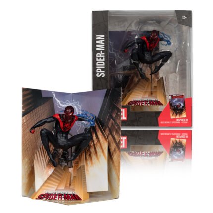 MCFARLANE TOYS: MARVEL - Spider Man Miles Morales 1:10th Scale Collectible with Scene (Miles Morales: Spider Man #1)