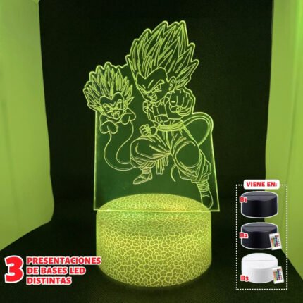 Lámpara led 3D: DRAGON BALL Z - Gotenks y fantasma Kamikaze