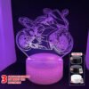 Lámpara led 3D: Moto deportiva biker