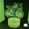 Lámpara led 3D: Moto deportiva biker