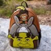 LOUNGEFLY: Mini mochila Shrek, Burro y El Gato con botas