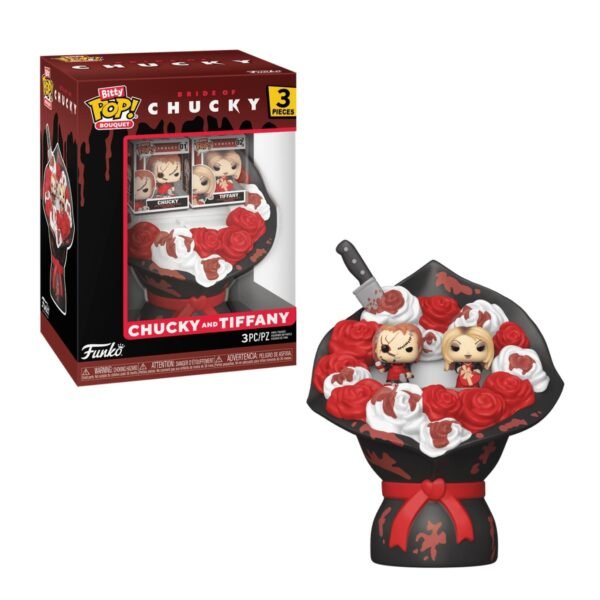 Funko Bitty Pop Bouquet: BRIDE OF CHUCKY - Ramo Tiffany & Chucky (Valentine) 3 Pza.