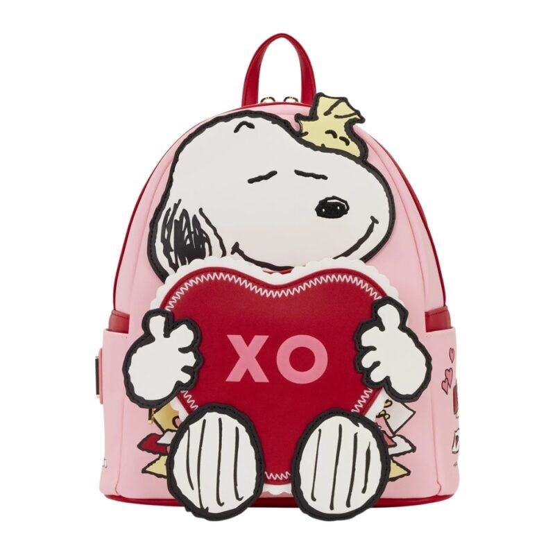 LOUNGEFLY: Mini mochila Peanuts Snoopy Valentine's Day XO