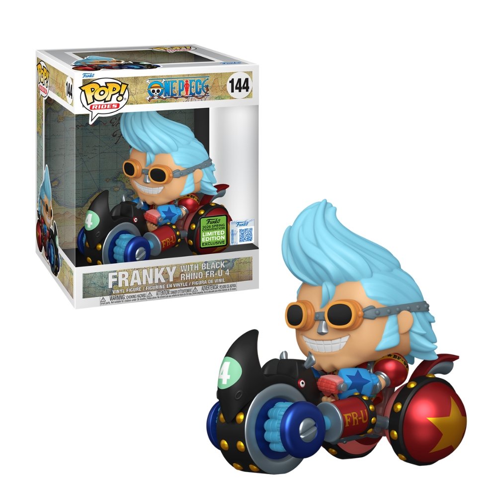 Funko Pop Rides ONE PIECE - Franky with Black Rhino FR-U 4 N 144 Spring Convention 2026 Funko Pop Rides: ONE PIECE - Franky with Black Rhino FR-U 4 N 144 Spring Convention 2026