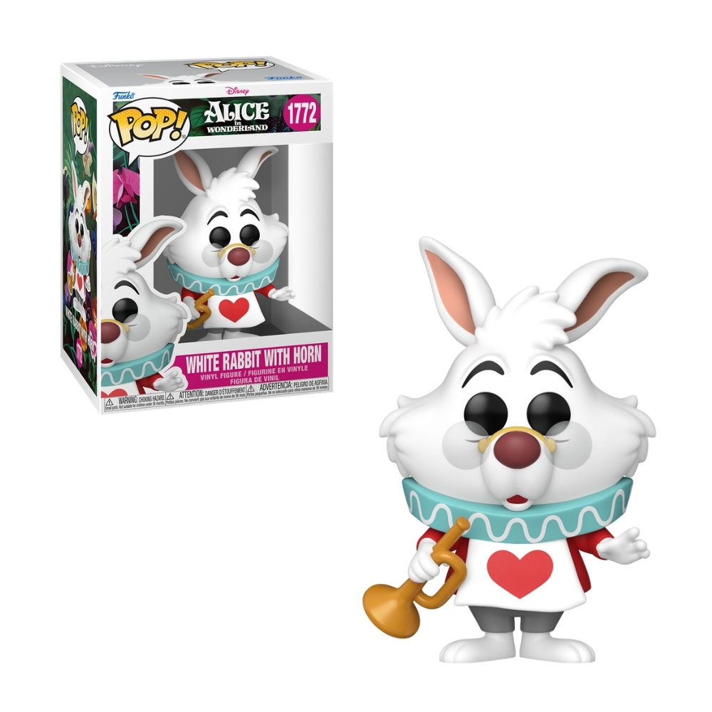 Funko Pop White Rabbit with Horn #1772 - Alice in Wonderland Funko Pop: White Rabbit with Horn #1772 - Alice in Wonderland
